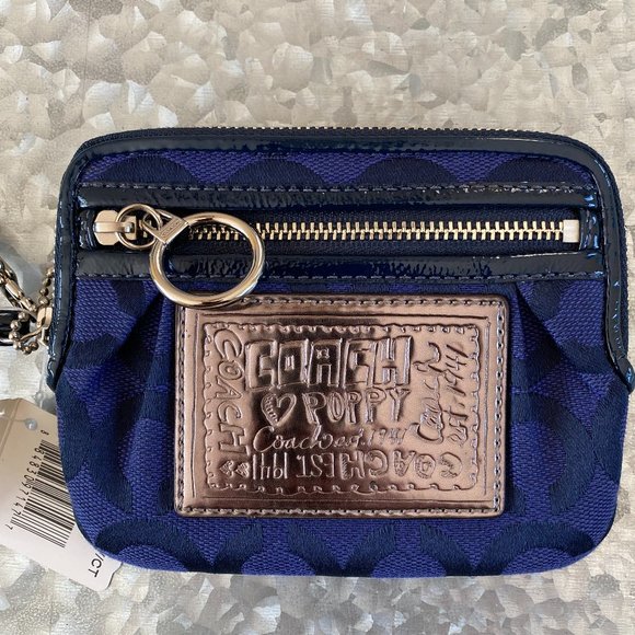 Blue Coach Wristlet - Picture 2 of 8